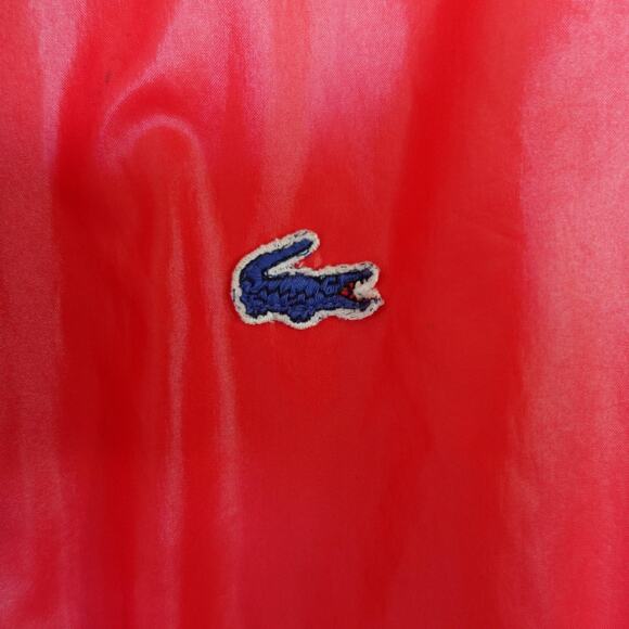 Vintage Izod Lacoste Jacket Mens XL Red Nylon Retro 80s Full Zip Windbreaker - Picture 3 of 13
